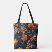 Realistisch betegeld bladpatroon tote bag (Achterkant)