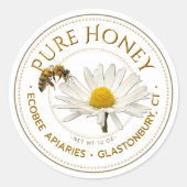 Realistisch bier en Daisy Honey Label White (Voorkant)