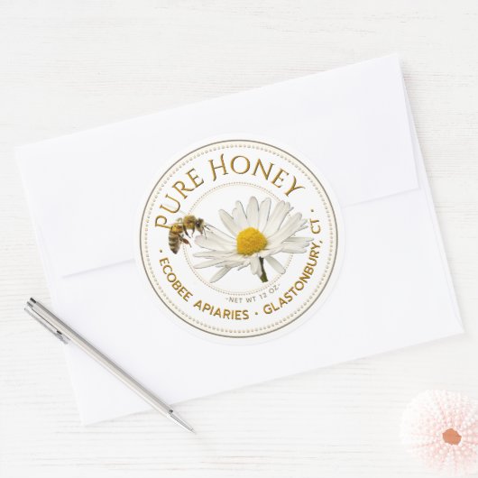Realistisch bier en Daisy Honey Label White (Envelop)