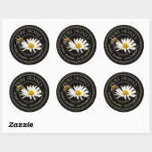 Realistisch bijen- en Daisy Honey Label Black (Vel)