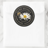 Realistisch bijen- en Daisy Honey Label Black (Tas)