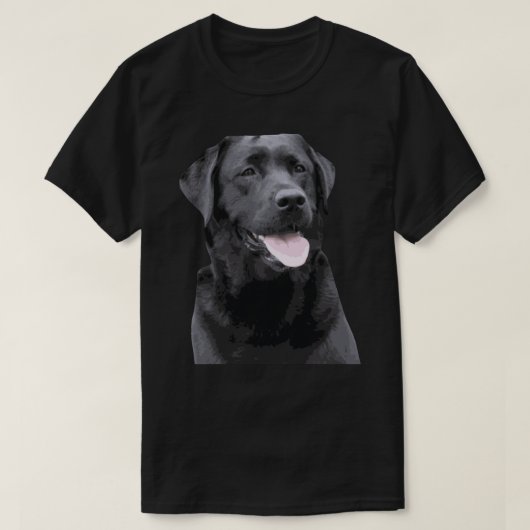 Realistisch Black Labrador Retriever Dog Sticker.p T-shirt (Design voorkant)
