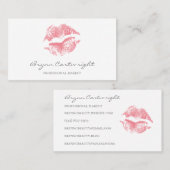 Realistisch Blush Pink Kiss Print Lips Makeup Visitekaartje (Voorkant / Achterkant)