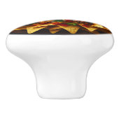 Realistisch bord nacho's grappig keramische knop (Zijkant)
