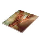 Realistisch Brown Faux Marble Stone Pattern 2 Tegeltje (Zijkant)