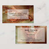 Realistisch Brown Faux Marble Stone Pattern 2 Visitekaartje (Voorkant / Achterkant)