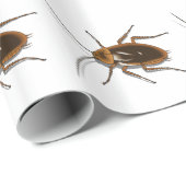 Realistisch-bruin-Cockroach Insect Cadeaupapier (Rol Hoek)