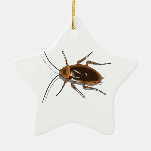 Realistisch-bruin-Cockroach Insect Keramisch Ornament (Voorkant)