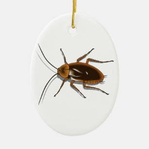 Realistisch-bruin-Cockroach Insect Keramisch Ornament