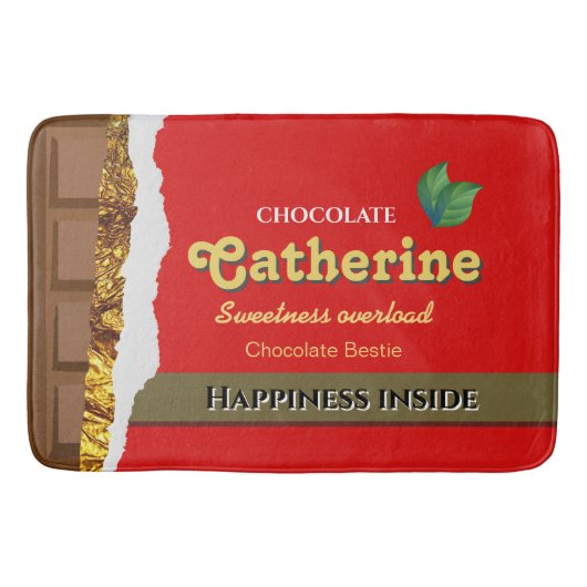 Realistisch bruin en rode Valentijnse chocolade Fu Badmat (Voorkant)
