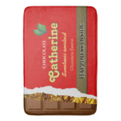 Realistisch bruin en rode Valentijnse chocolade Fu Badmat (Voorkant Verticaal)