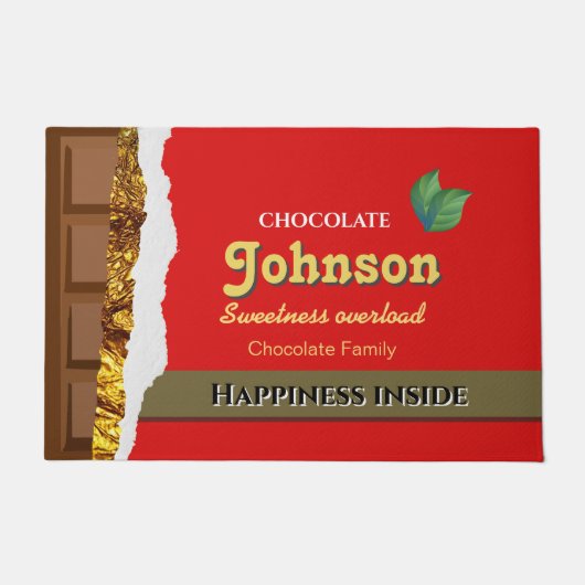 Realistisch bruin en rode Valentijnse chocolade Fu Deurmat (Voorkant)