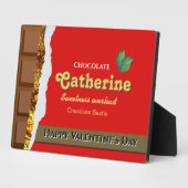 Realistisch bruin en rode Valentijnse chocolade Fu Fotoplaat (Zijkant)