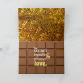 Realistisch bruin en rode Valentijnse chocolade Fu Kaart (Binnen)