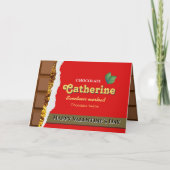 Realistisch bruin en rode Valentijnse chocolade Fu Kaart (Voorkant)