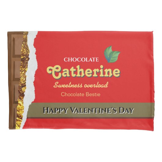 Realistisch bruin en rode Valentijnse chocolade Fu Kussensloop (Voorkant)