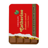 Realistisch bruin en rode Valentijnse chocolade Fu Magneet (Verticaal)