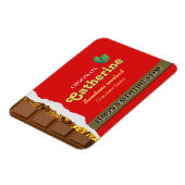 Realistisch bruin en rode Valentijnse chocolade Fu Magneet (Linkerzijde)
