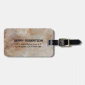 Realistisch bruin faux Marble Stone Pattern Bagagelabel (Voorkant horizontaal)