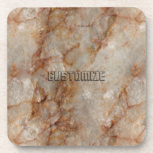 Realistisch bruin faux Marble Stone Pattern Bier Onderzetter