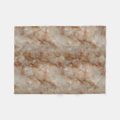 Realistisch bruin faux Marble Stone Pattern Fleece Deken (Voorkant (Horizontaal))