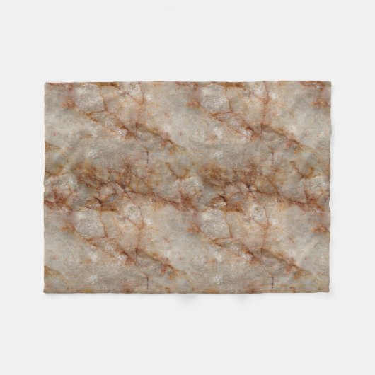 Realistisch bruin faux Marble Stone Pattern Fleece Deken (Voorkant (Horizontaal))