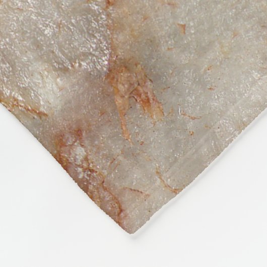 Realistisch bruin faux Marble Stone Pattern Fleece Deken (Hoek)