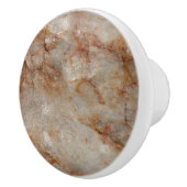 Realistisch bruin faux Marble Stone Pattern Keramische Knop (Rechts)
