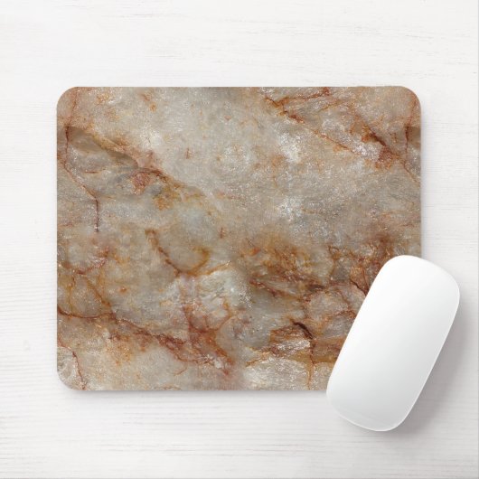 Realistisch bruin faux Marble Stone Pattern Muismat (Met muis)