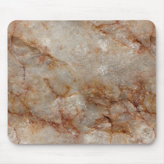 Realistisch bruin faux Marble Stone Pattern Muismat (Voorkant)