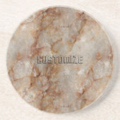 Realistisch bruin faux Marble Stone Pattern Zandsteen Onderzetter (Voorkant)