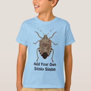 Realistisch bruine Stink Bug Graphic Custom Messag T-shirt