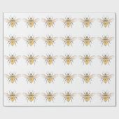 Realistisch bumblebee cadeaupapier (Vlak)