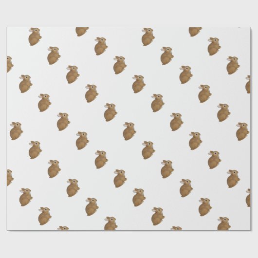 Realistisch Bunny Rabbit Cadeaupapier (Vlak)