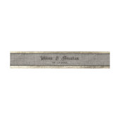 Realistisch Burlap Rustic Farmhouse Gold & Taupe Uitnodigingen Wikkel (Vlak)