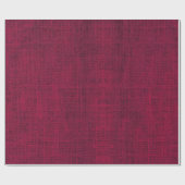 Realistisch Burlap Rustic Simple Magenta Burgundy Cadeaupapier (Vlak)