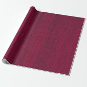 Realistisch Burlap Rustic Simple Magenta Burgundy Cadeaupapier (Uitgerold)