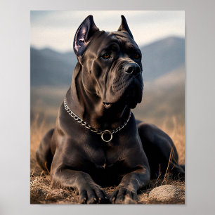 Realistisch Cane Corso-portret Sterke Waakhond Poster