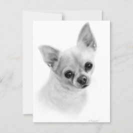 Realistisch Chihuahua Portret - olieverfschilderij Briefkaart