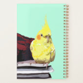 Realistisch Cockatielvarken op boekenschilderingen Planner (Achterkant)