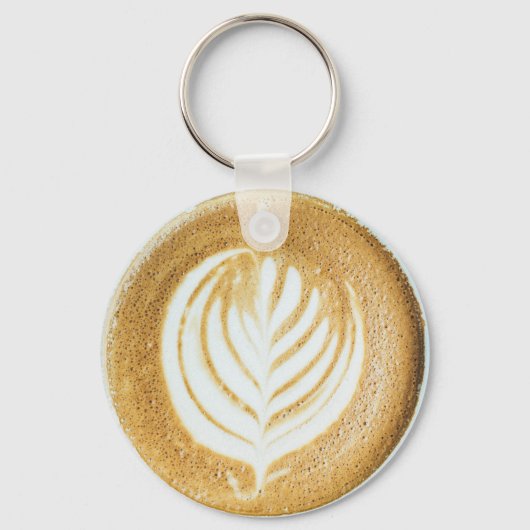 Realistisch Coffee Art Foam en Cream Fern Sleutelhanger (Voorkant)