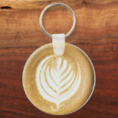 Realistisch Coffee Art Foam en Cream Fern Sleutelhanger (Achterkant)