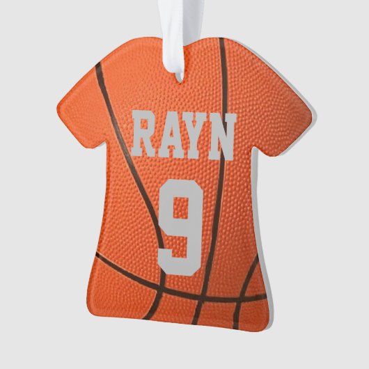 Realistisch coole Basketball - Aangepaste naam en  Ornament (voorkant)