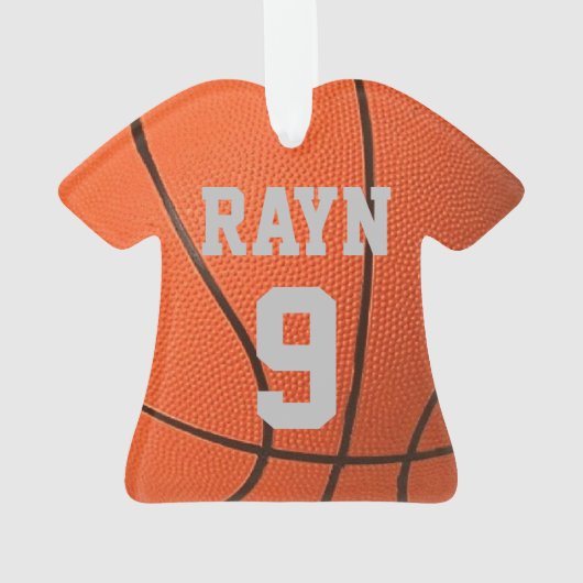 Realistisch coole Basketball - Aangepaste naam en  Ornament (achterkant)