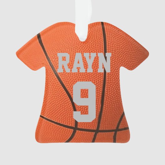 Realistisch coole Basketball - Aangepaste naam en  Ornament (voorkant)