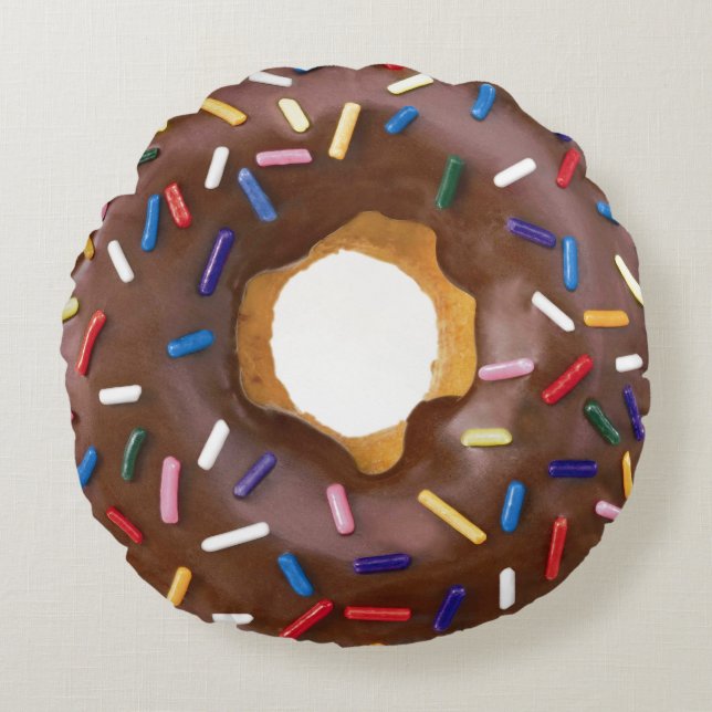 Realistisch Donut Pillow Rond Kussen (Voorkant)
