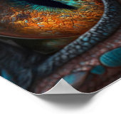 Realistisch Dragon Eye Poster (Hoek)