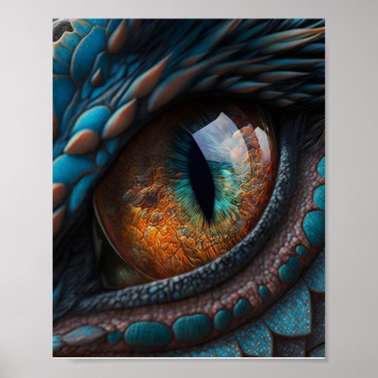 Realistisch Dragon Eye Poster (Voorkant)