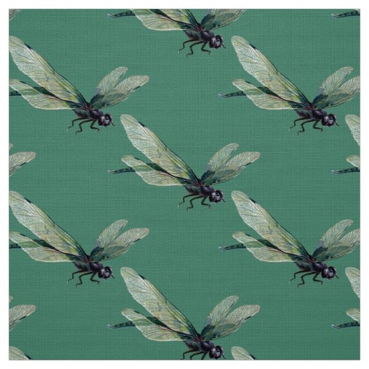 Realistisch dragonfly Polyester Poplin Fabric Stof (Swatch)