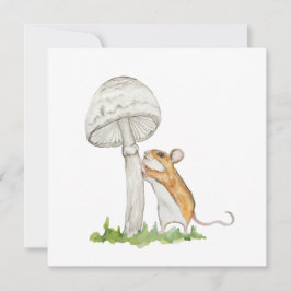 Realistisch een grappige veldmuis en paddenstoel